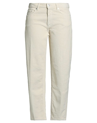 NINE IN THE MORNING Casual pants Ivory 98% Cotton, 2% Elastane