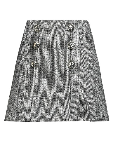 RABANNE Mini skirt Black 92% Wool, 8% Polyamide