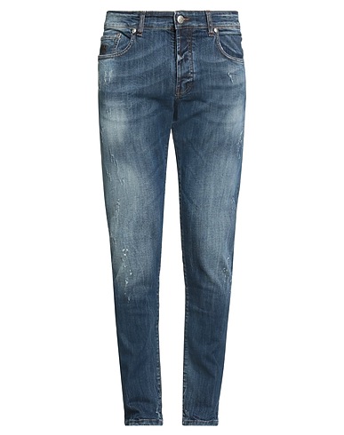 JOHN RICHMOND Denim pants Blue 98% Cotton, 2% Elastane