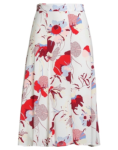 BOSS HUGO BOSS Midi skirt White 100% Viscose
