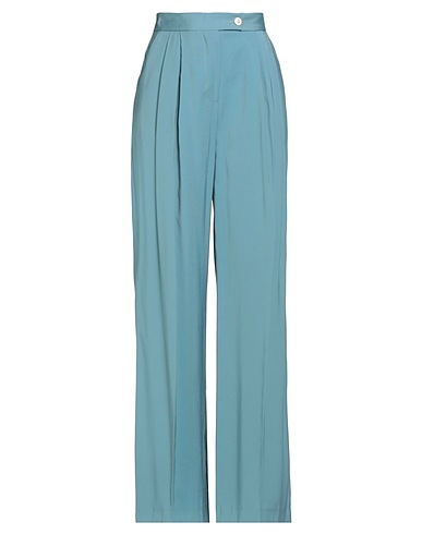 KAOS Casual pants Pastel blue 90% Viscose, 10% Polyester