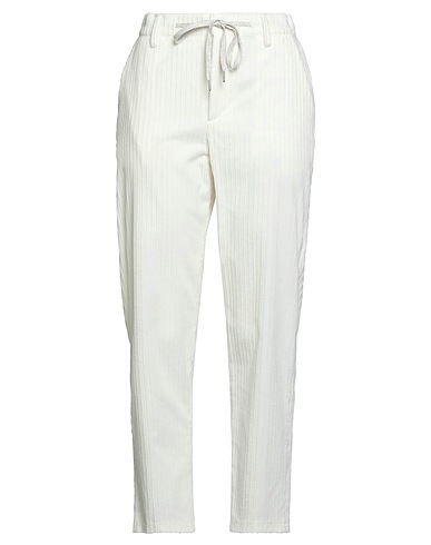 ELEVENTY Casual trouser White 91% Cotton, 9% Cashmere