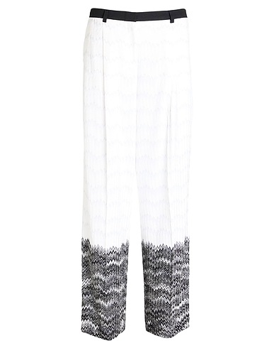 MISSONI パンツ ホワイト レーヨン 78% / キュプラ 14% / ポリエステル 8%