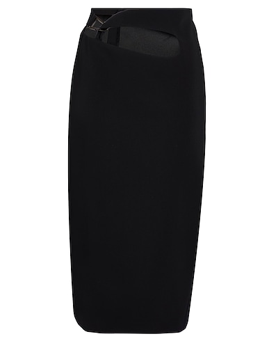 PATRIZIA PEPE Midi skirt Black 97% Polyester, 3% Elastane