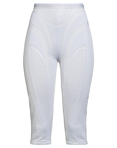 MUGLER Casual trouser Off white 74% Polyester, 18% Polyamide, 8% Elastane