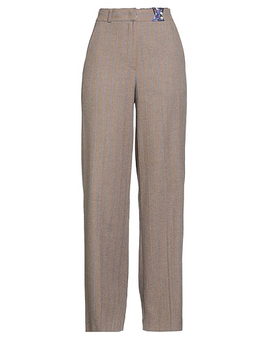MALÌPARMI Casual trouser Light brown 38% Viscose, 32% Polyester, 29% Wool, 1% Elastane