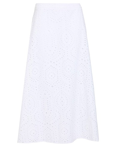 BOSS HUGO BOSS Midi skirt White 100% Cotton