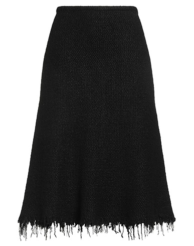 JIL SANDER Midi skirt Black 42% Silk, 40% Viscose, 18% Wool