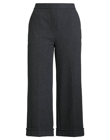 ANNA SERAVALLI Casual pants Charcoal 57% Polyester, 43% Cotton