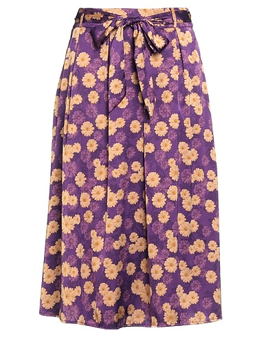 ANONYME DESIGNERS Midi skirt Dark purple 100% Polyester