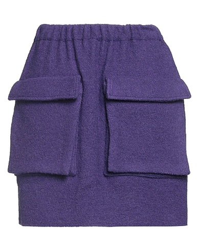 THE M.. Mini skirt Purple 100% Wool