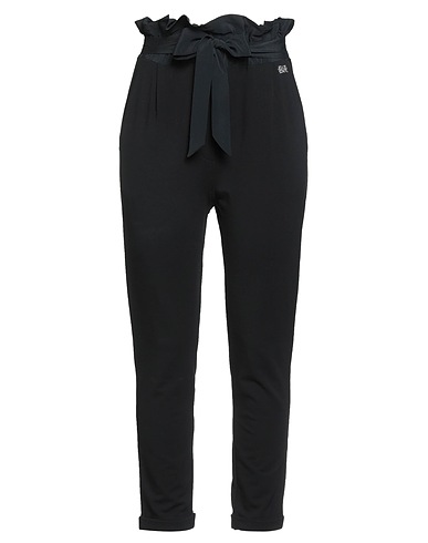 VDP VIA DELLE PERLE Casual trouser COLLECTION Black 96% Viscose, 4% Elastane, Acetate, Silk