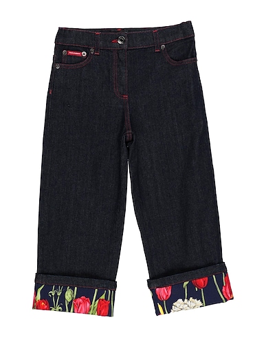 DOLCE&GABBANA Denim trousers BLU 92% Cotton, 7% Viscose, 1% Elastane, Polyester, Zamak