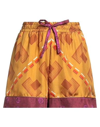PIERRE-LOUIS MASCIA Shorts & Bermuda SENAPE 100% Silk