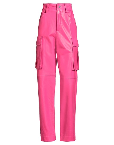 GIUSEPPE DI MORABITO Casual pants Magenta 100% Lambskin