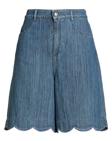 BOSS Denim shorts Blue 82% Cotton, 18% Linen