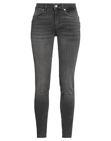 LIU •JO Denim trousers Lead 84% Cotton, 14% Polyester, 2% Elastane