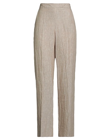 LUISA SPAGNOLI Casual trouser Beige 100% Linen