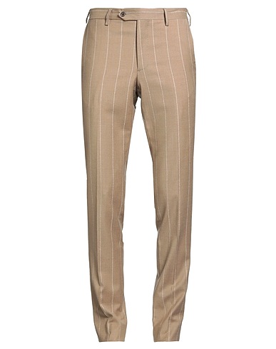 L.B.M. 1911 Casual pants Beige 98% Virgin Wool, 2% Elastane