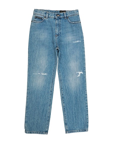DOLCE&GABBANA Denim pants Blue 100% Cotton, Zamak