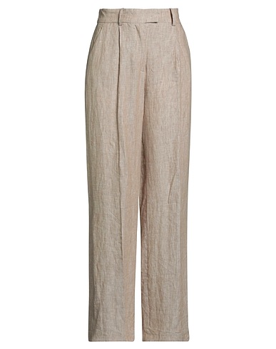 LUISA SPAGNOLI Casual trouser Beige 100% Linen