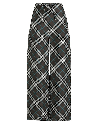 BURBERRY Casual trouser Dark brown 100% Silk