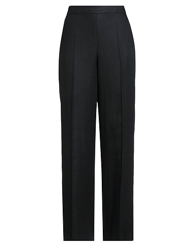 LUISA SPAGNOLI Casual trouser Black 100% Linen