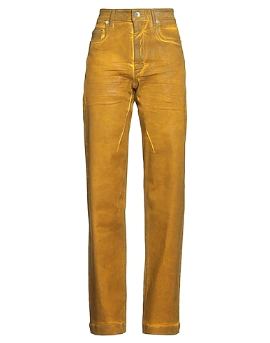 DRKSHDW by RICK OWENS Pantaloni jeans Senape 85% Cotone, 10% Poliestere, 5% Elastan