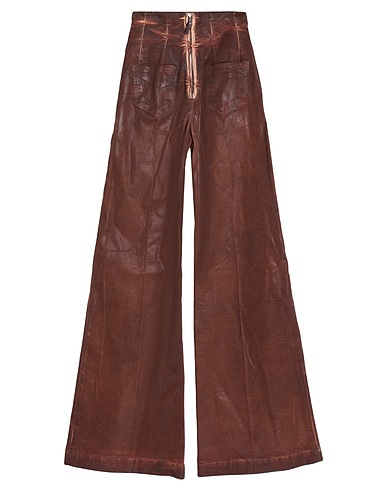 DRKSHDW by RICK OWENS Jambe évasée Marron 85% Coton, 10% Polyester, 5% Élasthanne