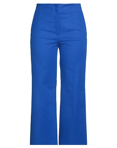 LUISA SPAGNOLI Casual trouser Bright blue 98% Cotton, 2% Elastane