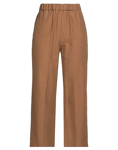 LUISA SPAGNOLI Casual pants Camel 63% Cotton, 37% Linen