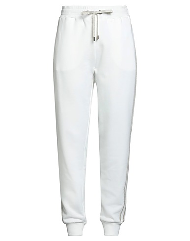 LUISA SPAGNOLI Casual trouser White 88% Cotton, 12% Polyester
