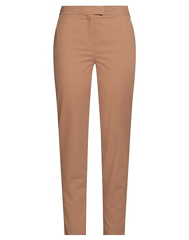 LUISA SPAGNOLI Casual trouser Camel 95% Cotton, 5% Elastane