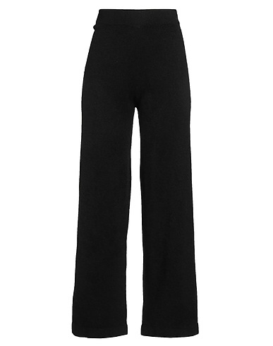 MAJESTIC FILATURES Casual trouser Black 80% Raccoon Wool, 20% Polyamide