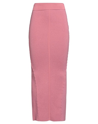 RICK OWENS Long skirt Antique rose 97% Cashmere, 3% Wool
