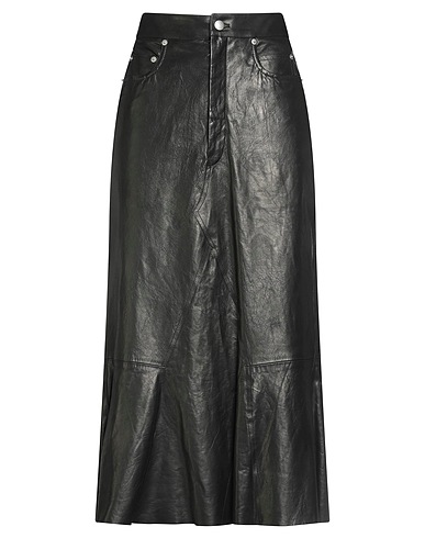 RICK OWENS Midi skirt Black Lambskin