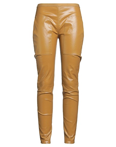 RICK OWENS Pantaloni jeans Senape 91% Cotone, 6% Elastomultiestere, 3% Gomma