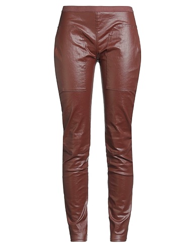 RICK OWENS Denim pants Chocolate brown 91% Cotton, 6% Elastomultiester, 3% Rubber