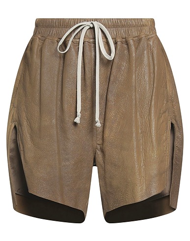 RICK OWENS Leather trouser Military green 100% Lambskin