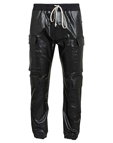 RICK OWENS Casual trouser Black 91% Cotton, 6% Elastomultiester, 3% Rubber