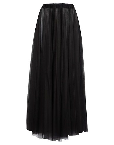 SOALLURE Maxi Skirts Black 95% Polyester, 3% Viscose, 1% Polyamide, 1% Elastane