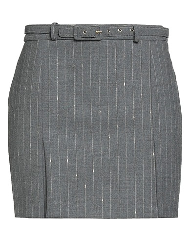 SIMONA CORSELLINI Mini skirt Grey 53% Polyester, 43% Virgin Wool, 4% Elastane