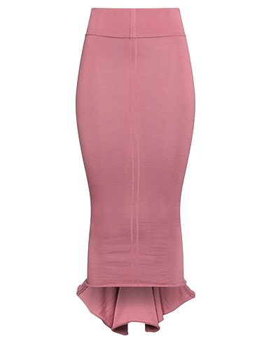 RICK OWENS Midi skirt Antique rose 97% Virgin Wool, 2% Polyamide, 1% Elastane