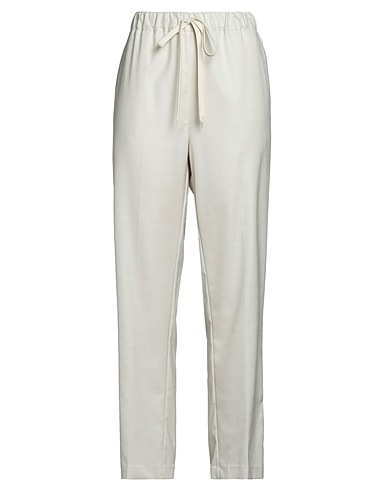 MEIMEIJ Pantalone Avorio 82% Poliestere, 17% Viscosa, 1% Elastan, Acetato