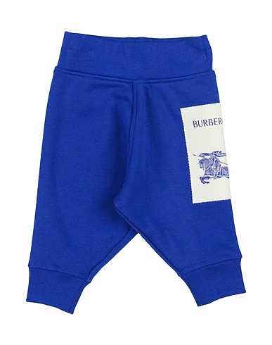 BURBERRY Casual trouser Bright blue 100% Cotton