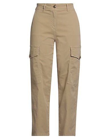 LUISA SPAGNOLI Casual pants Beige 91% Cotton, 7% Elastomultiester, 2% Elastane