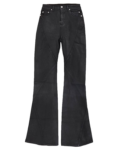 DRKSHDW by RICK OWENS Bootcut Jeans Black 91% Cotton, 6% Elastomultiester, 3% Rubber