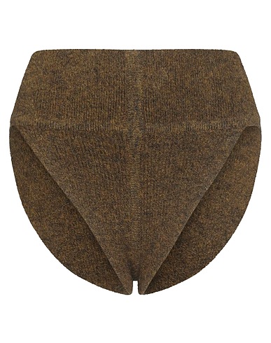 RICK OWENS Shorts & Bermuda Khaki 48% Lana di baby alpaca, 30% Poliammide, 20% Lana, 2% Elastan