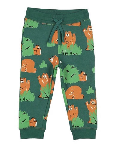 STELLA McCARTNEY KIDS Casual trouser Green 100% Cotton, Elastane