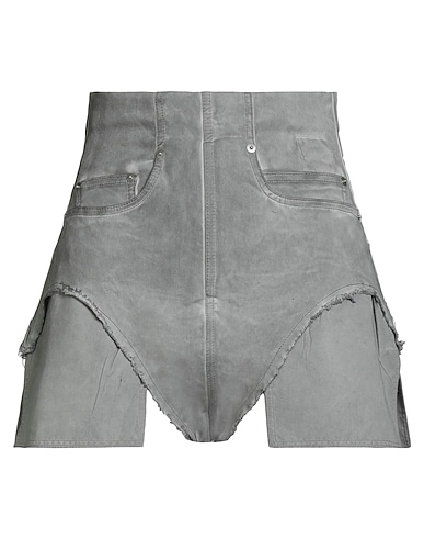 DRKSHDW by RICK OWENS Denim shorts Grey 85% Cotton, 10% Polyester, 5% Elastane